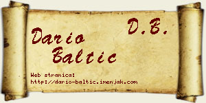 Dario Baltić vizit kartica